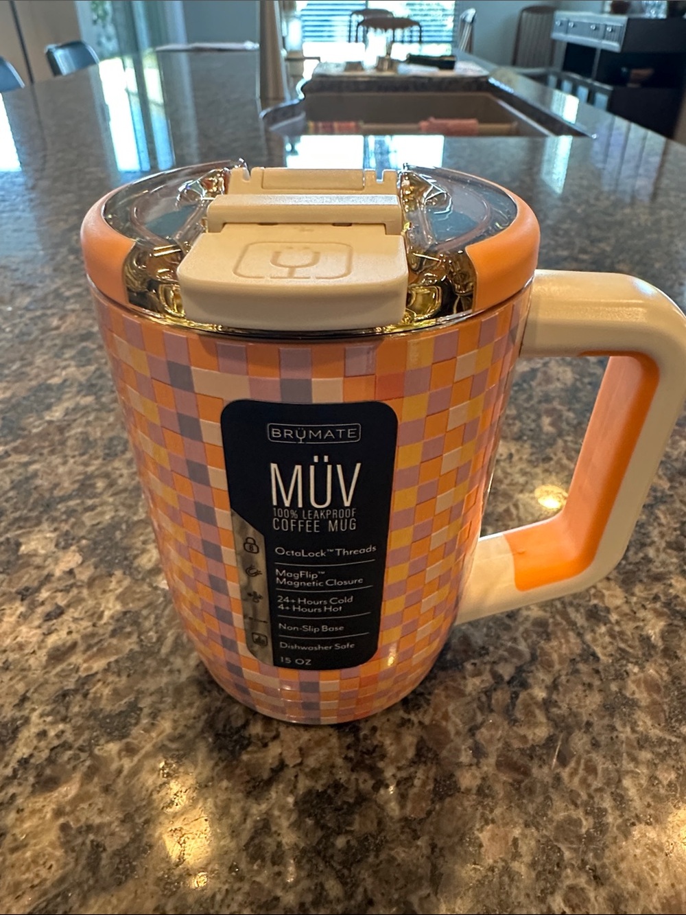 BrüMate Vibe Check Insulated Travel Mug with Handle 15 oz.
